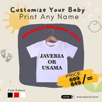 CUSTOMIZE YOUR NAME PRINT ON WHITE HALF SLEEVES T-SHIRT