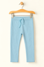 SKY BLUE WITH KNOT RIBBED FABRIC PLAIN PAJAMA TROUSER