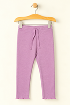 LIGHT PURPLE WITH KNOT THERMAL FABRIC PLAIN PAJAMA TROUSER