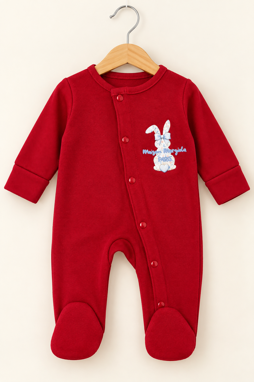 RED Little Bunny Cozy Baby Romper For GIRL.