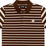 Load image into Gallery viewer, WHITE WITH BROWN STRIPES POLO FOR MEN
