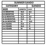 BLUE SUNFING & TREES PRINT SANDO FOR BOYS