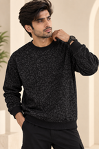Cheetah Ribbed Fabric Sweatshirt
