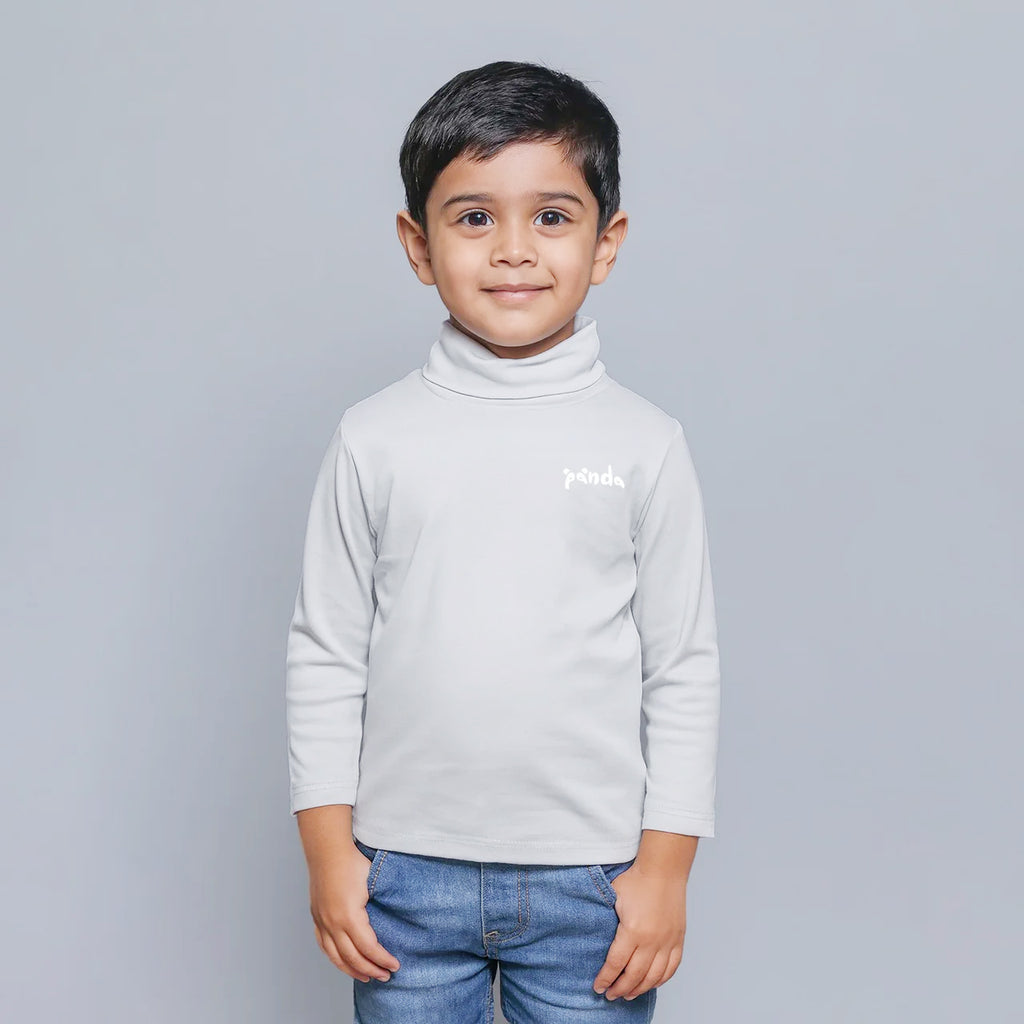 HAZEL GREY PANDA PRINT HIGH NECK FULL SLEEVES FOR WINTERS