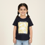 NAVY BLUE BEAUTY BLOSSOMS PRINTED T-SHIRT TOP FOR GIRLS