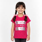 BLUSH PINK "BE YOU DO YOU" PRINTED T-SHIRT TOP FOR GIRLS