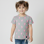 HAZEL GREY SWANS PRINTED T-SHIRT TOP FOR GIRLS