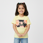 YELLOW SERIOUSLY COOL PRINTED T-SHIRT TOP FOR GIRLS