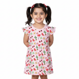 NEW BABY PINK WATER MELON & GLASSES PRINTED HALF SLEEVES T-SHIRT TOP