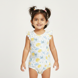 NEW WHITE LEMON PRINTED ROMPER FOR GIRLS