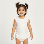 NEW WHITE FLOWERS PRINTED ROMPER FOR GIRLS