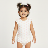 NEW WHITE FLOWERS PRINTED ROMPER FOR GIRLS