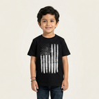NEW BLACK AMERICAN FLAG PRINTED HALF SLEEVES T-SHIRT