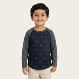 NEW BLACK CROCODILE PRINTED FULL SLEEVE T-SHIRT