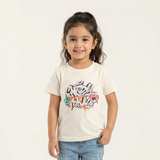 WHITE ENJOY TODAY PRINTED T-SHIRT TOP FOR GIRLS