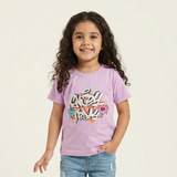 LIGHT PURPLE ENJOY TODAY PRINTED T-SHIRT TOP FOR GIRLS