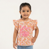 LOVE PINK ALL OVER FLOWERS PRINTED T-SHIRT TOP FOR GIRLS