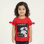 NEW RED SUMMER DREAM PRINTED LYCRA FABRIC T-SHIRT FOR GIRLS