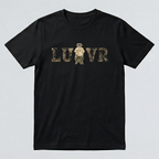 Black Luvr Print Half Sleeves T-Shirt For Boys