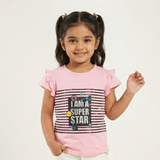 PINK STRIPES  PRINTED T-SHIRT