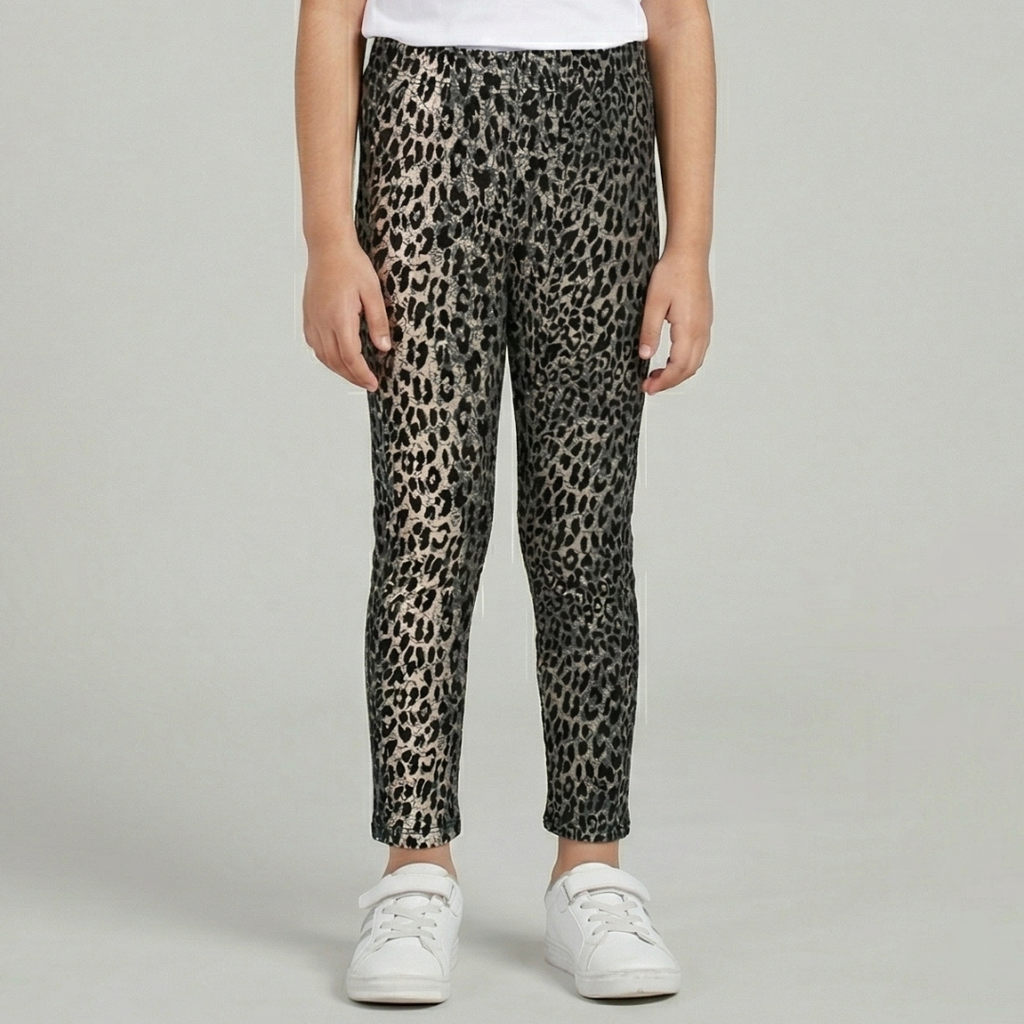 NEW BLACK LEOPARD PRINTED TIGHTS FOR GIRLS