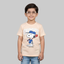 BABY PINK SNOOPY PRINTED HALF SLEEVES T-SHIRT FOR BOYS