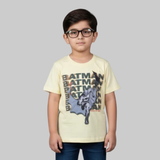 YELLOW BATMAN PRINTED HALF SLEEVES T-SHIRT FOR BOYS