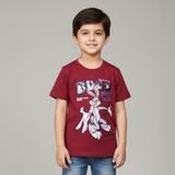 MAROON BUGS BUNNY PRINTED T-SHIRT FOR BOYS