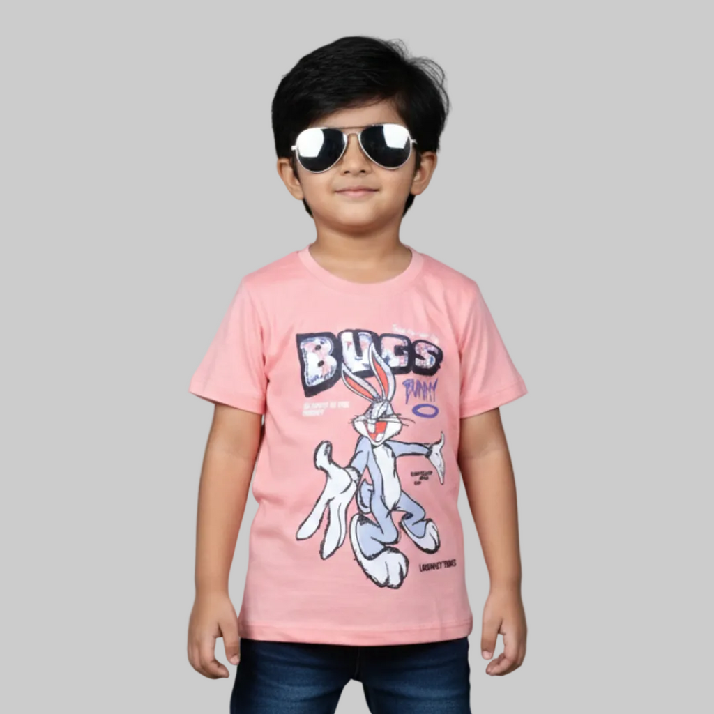 PEACH BUGS BUNNY PRINTED T-SHIRT FOR BOYS