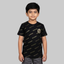 BLACK WITH GOLDEN "A" EMBROIDERED HALF SLEEVES T-SHIRT FOR BOYS