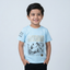 SKY BLUE BAT-MAN PRINTED HALF SLEEVES T-SHIRT