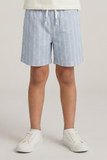 Blue With White Stripes Shorts For Unisex