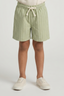 Green With White Stripes Shorts For Unisex