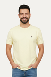 Lime Yellow Plain Activewear T-shirt For Mens