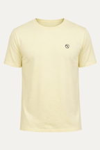 Lime Yellow Plain Activewear T-shirt For Mens