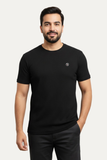 Black Drop Niddle Fabric T-shirt For Men