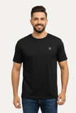 Black Plain Activewear T-shirt For Mens