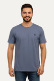 Blue Plain Activewear T-shirt For Mens