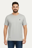 Hazel Grey Plain Activewear T-shirt For Mens