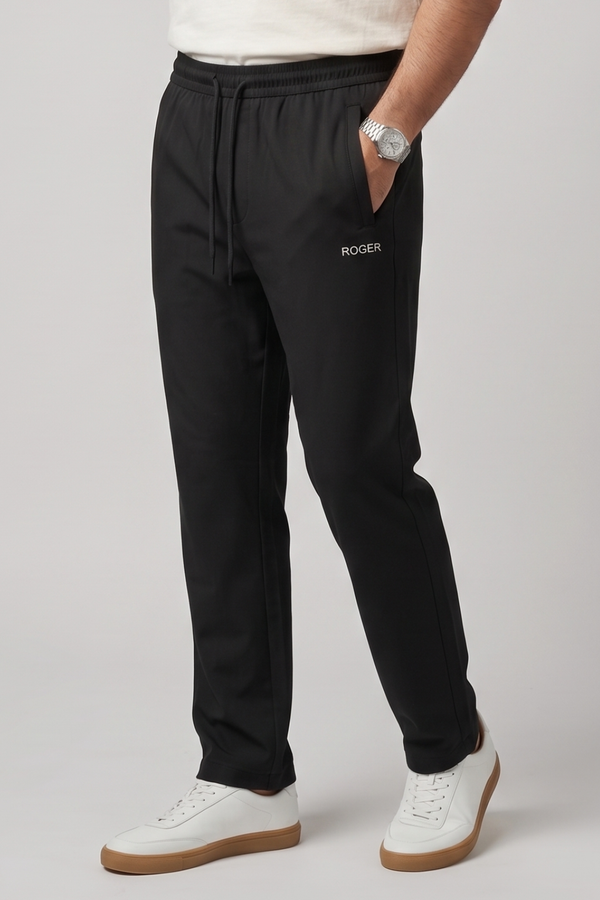 Black Roger Print Dri-Fit Fabric Trouser