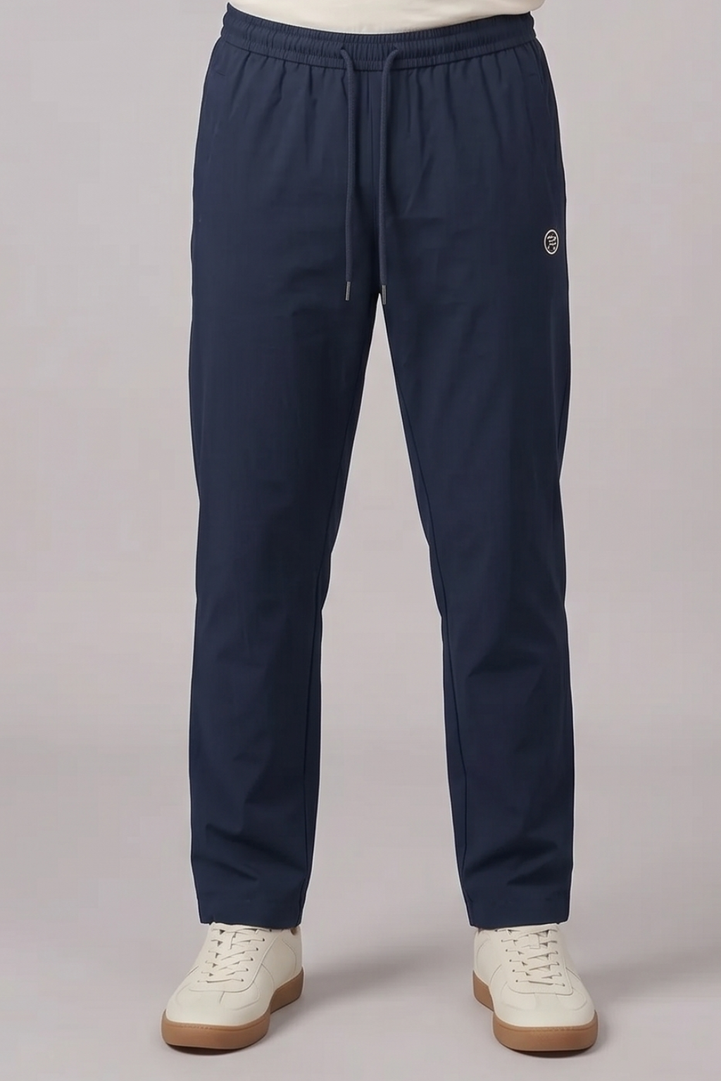 Teal Blue "R" Print Dri-Fit Fabric Trouser For Mens