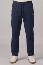 Teal Blue "R" Print Dri-Fit Fabric Trouser For Mens