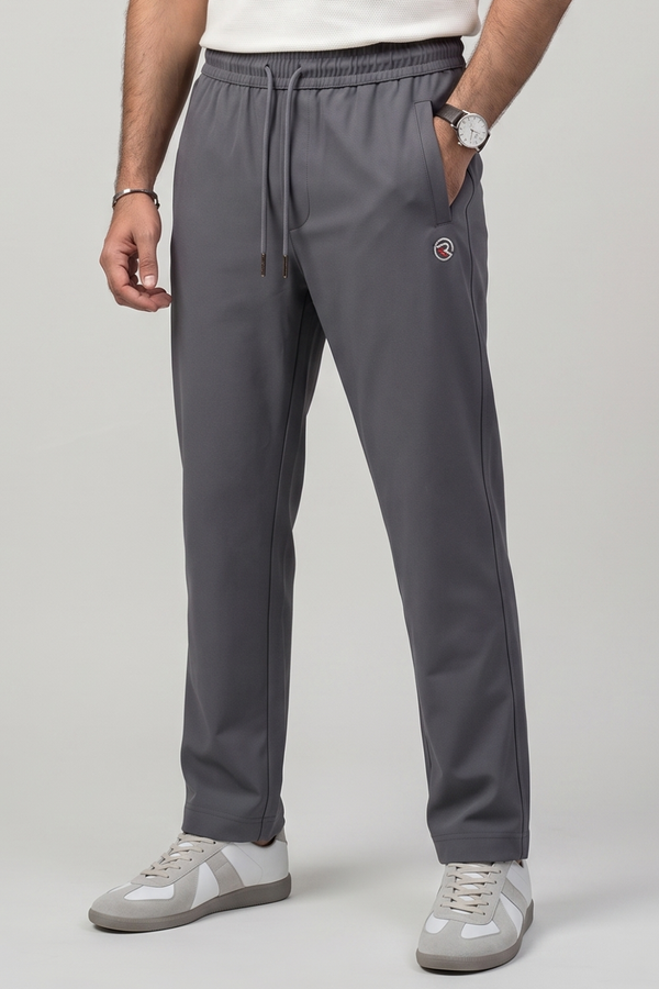 Grey "R" Print Dri-Fit Fabric Trouser