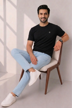 Black Plain T-shirt For Men
