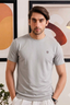 Hazel Grey Plain Activewear T-shirt For Mens
