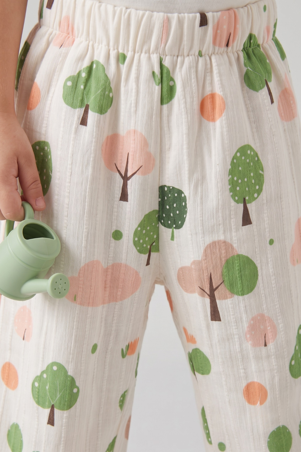 White Trees Print Flapper For Girls