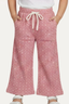 Pink Flowers Printed Flapper For Girls