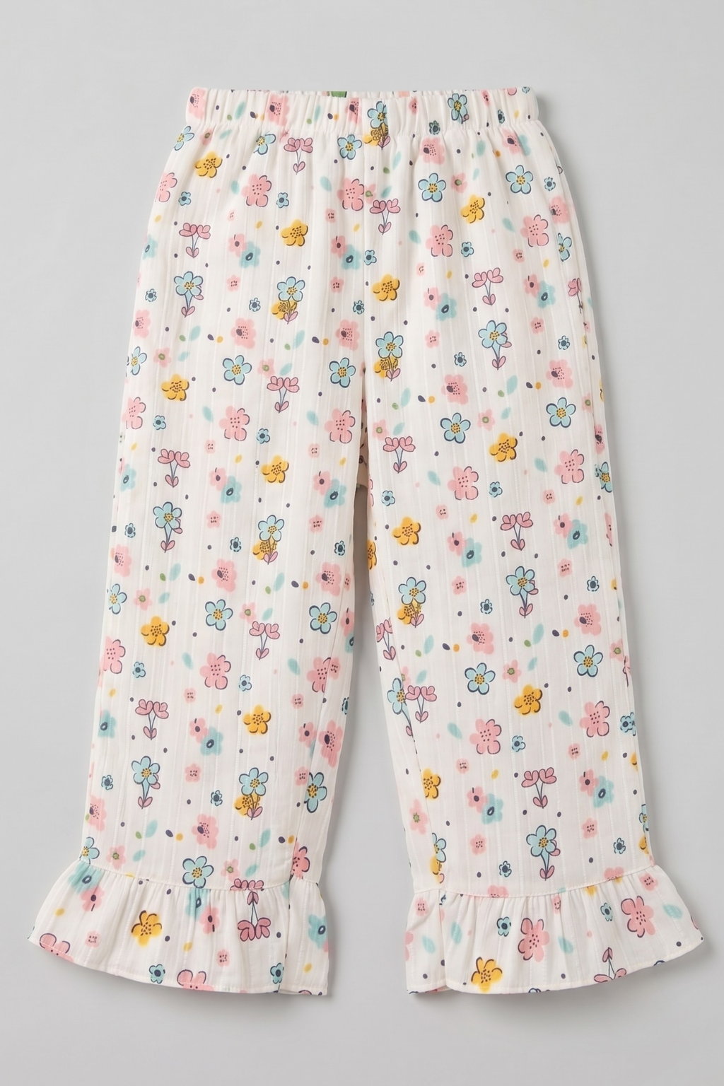 White Flowers Print Flapper For Girls Secondary image