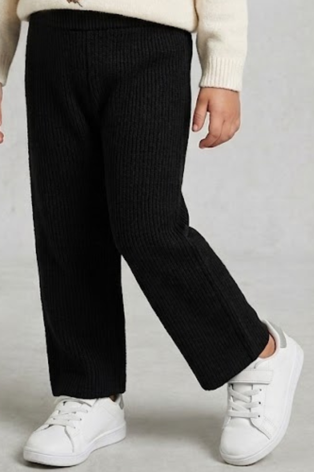 Black Plain Trouser For Girls