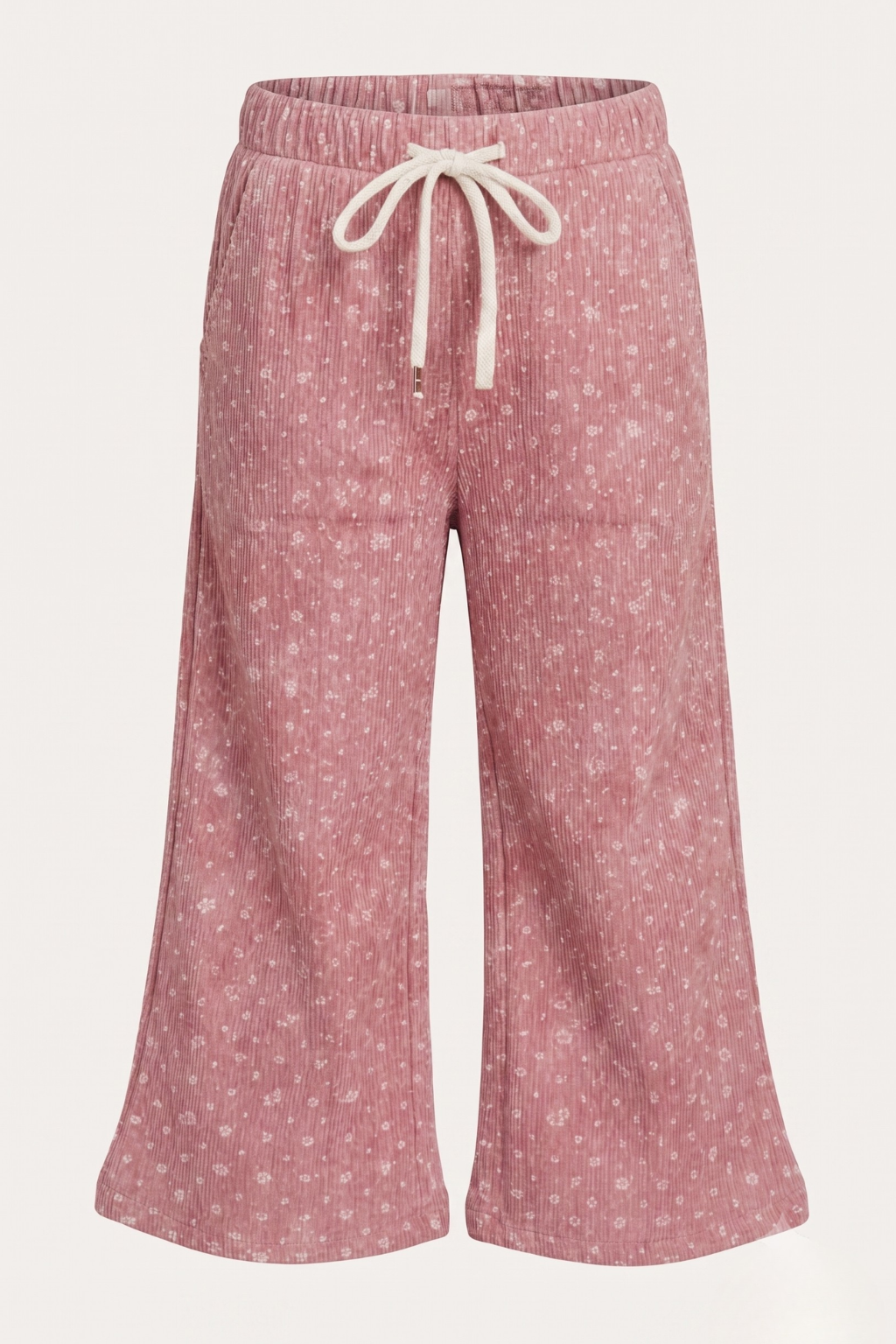 Pink Flowers Printed Flapper For Girls